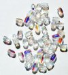 50 7x5mm Faceted Crystal AB Oval Beads